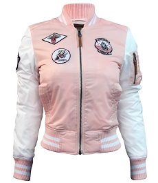 Бомбер жіночий Miss Top Gun MA-1 jacket with patches (рожевий)